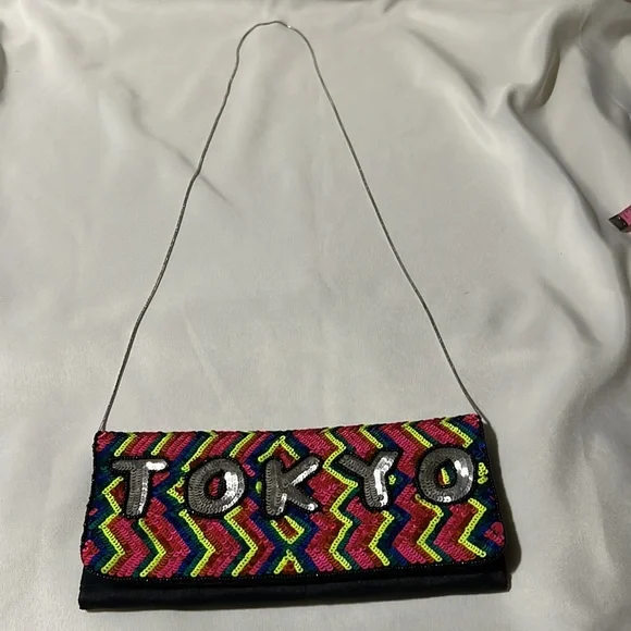 From St Xavier Tokyo Sequin Convertible Clutch, Multi - Picture 9 of 10
